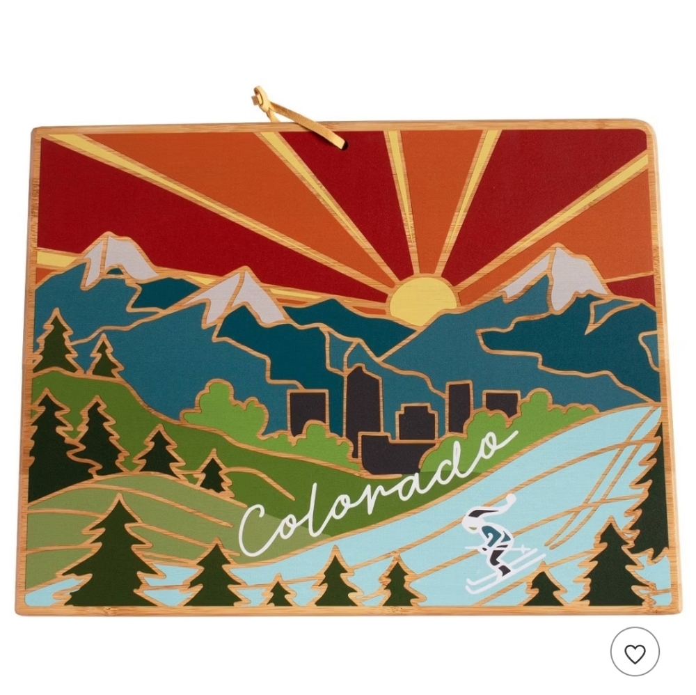 Totally Bamboo Colorado Summer Stokes Cutting Board: Lightweight Bamboo